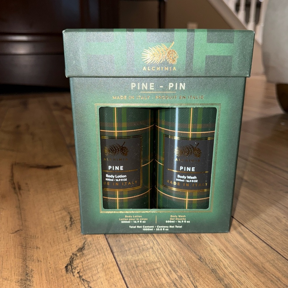 Pine pin men’s body lotion and body wash